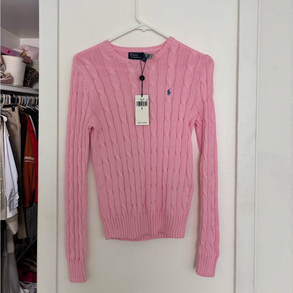 Pink Cable Knit Ralph Lauren Sweater